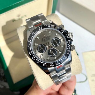 ROLEX Daytona 904L Steel Self-produced Movement Original Bezel Grey with Black Watch